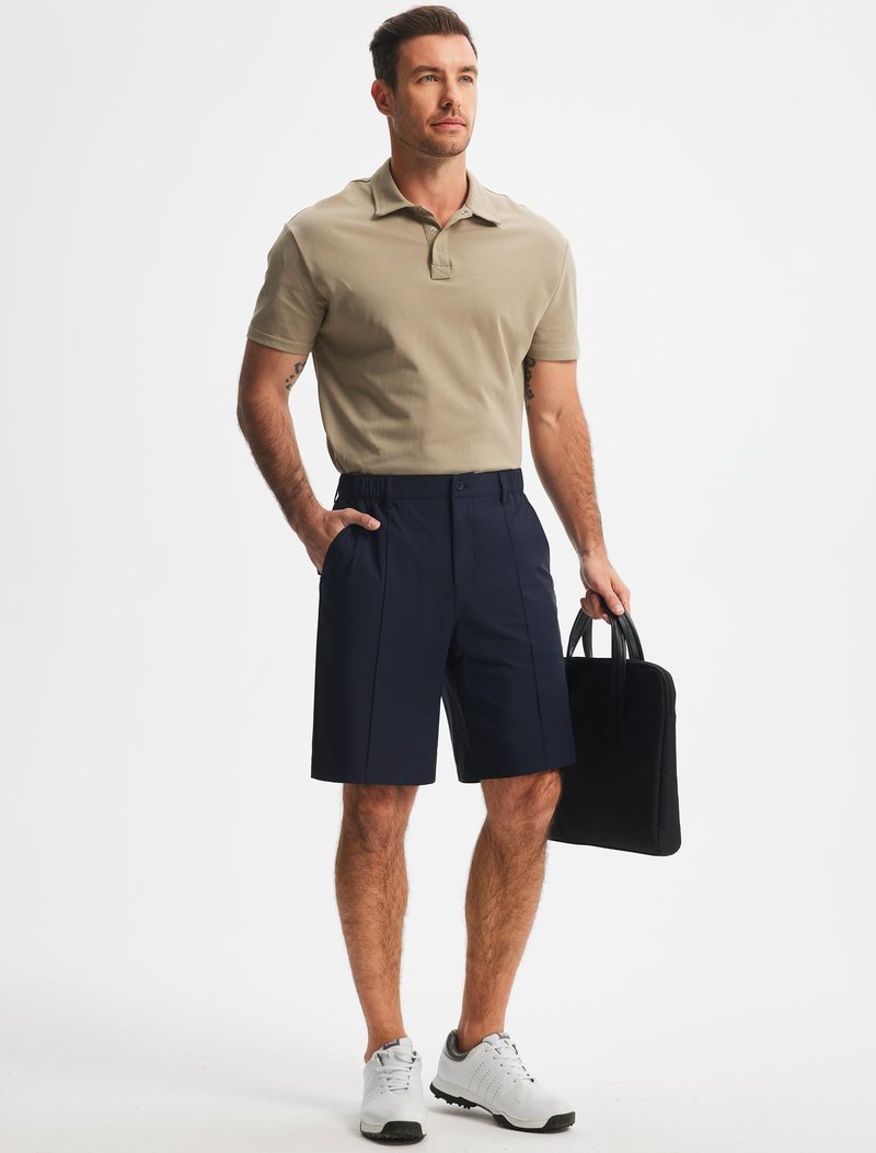 Libin Men's Classic Fit 9" Golf Shorts All Day Comfy Casual Shorts Quick Dry Lightweight Stretch Dress Travel Summer Clothing Work Outdoor Sports with Pockets Navy 32