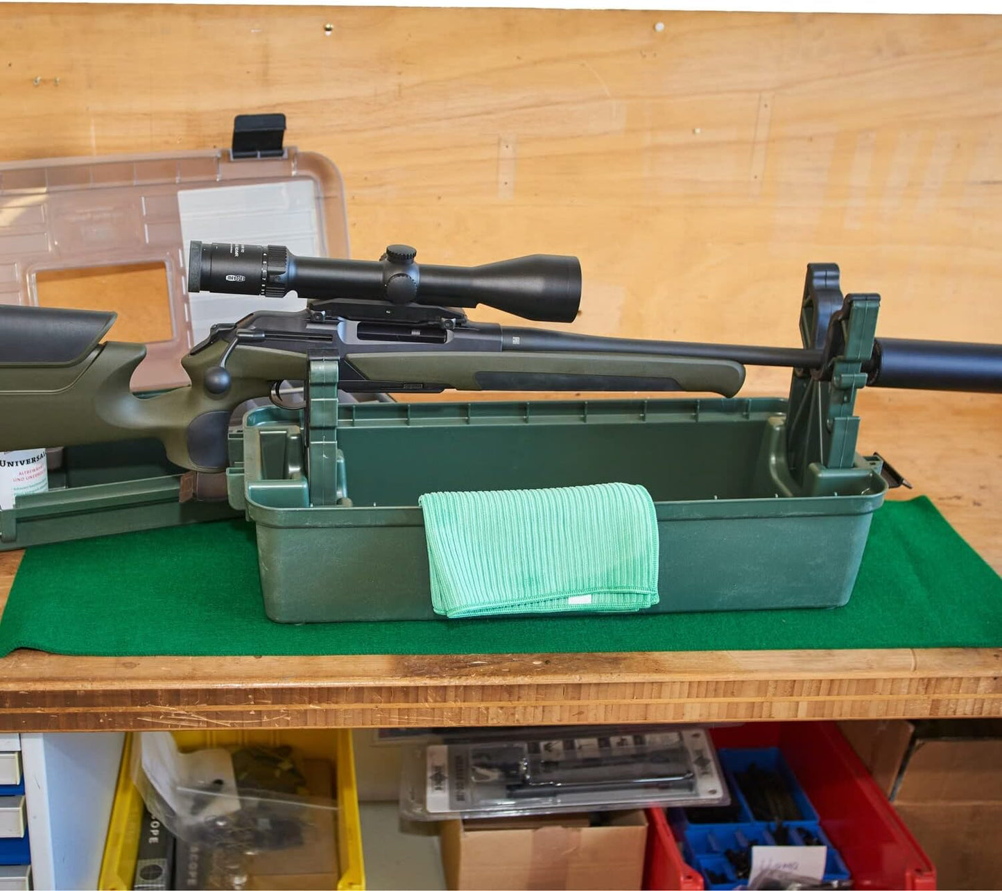 MTM RBMC-11 Shooting Range Box & Maintenance Center, USA Made, Forest Green