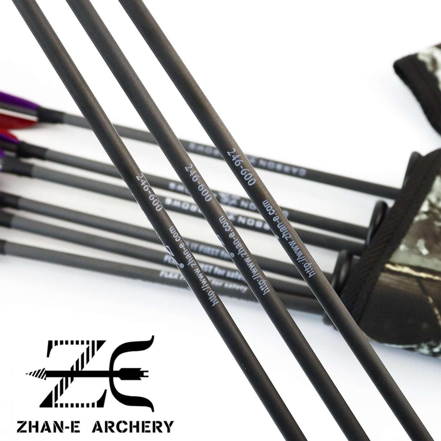 12PCS 600 Spine Pure Carbon Arrows with Real Turkey Feathers Removable 100 Grain Tips Plastic Nocks for Archery Target Hunting