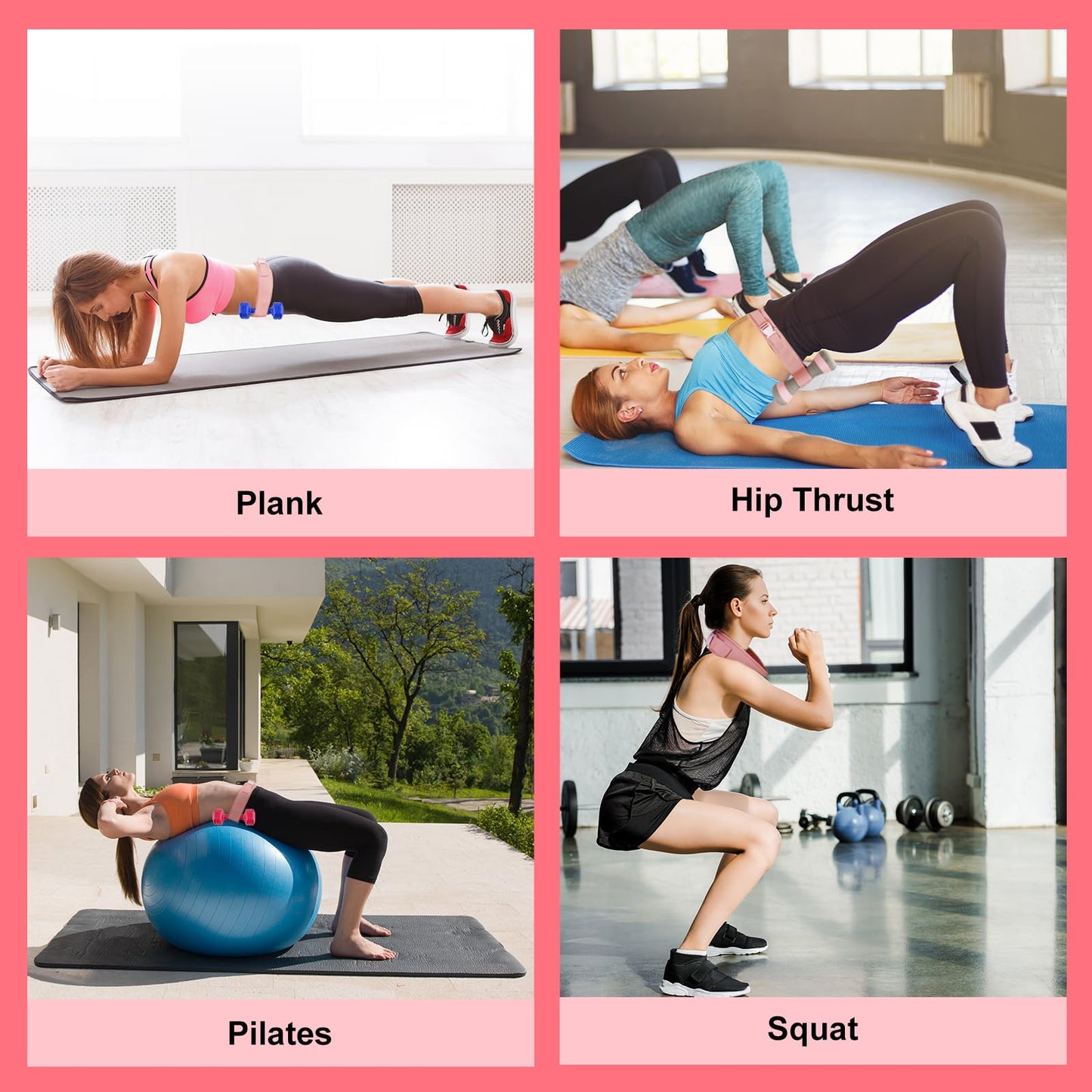 YARKHI Hip Thrust Belt, Booty Belt for Hip Thrust, Easy to Use with Dumbbells, Kettlebells, Plates, Exercise Hip Thrust Belt with Non-slip Padding to Protect Your Hips for the Gym Home Workouts