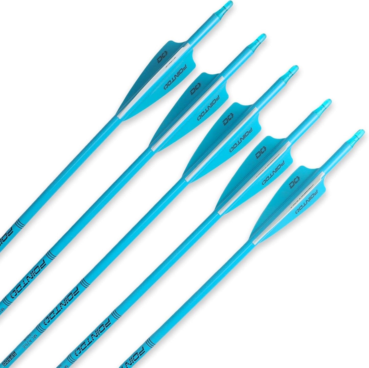 30inch Carbon Arrow Fluorescence Color Targeting and Practice and Hunting Arrows for Compound Bow and Recurve Bow with Removable Tips(Pack of 12)