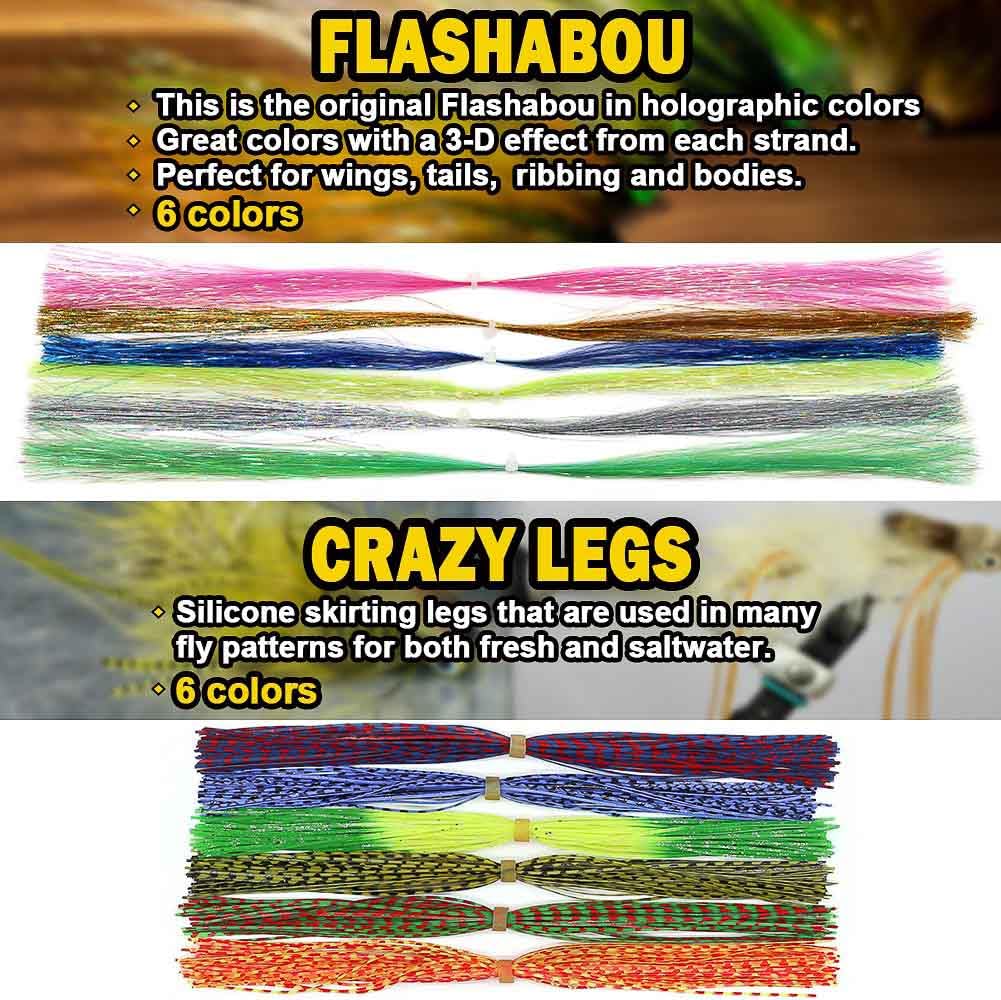 XFISHMAN Fly-Tying-Kit-with-Tools-Materials Fly-tieing-Starter-kit for Fly Fishing Lure Building jig Making Set
