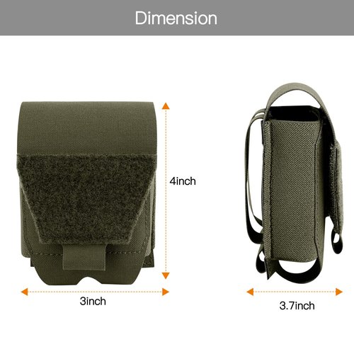 Handcuff Pouch, Molle Handcuffs Holder Hoslter Nylon Cuff Pouches Case for Duty Belt Tactical Vest Police Law Enforcement Security Officer Accessories fits Most Hand Cuffs - Ranger Green