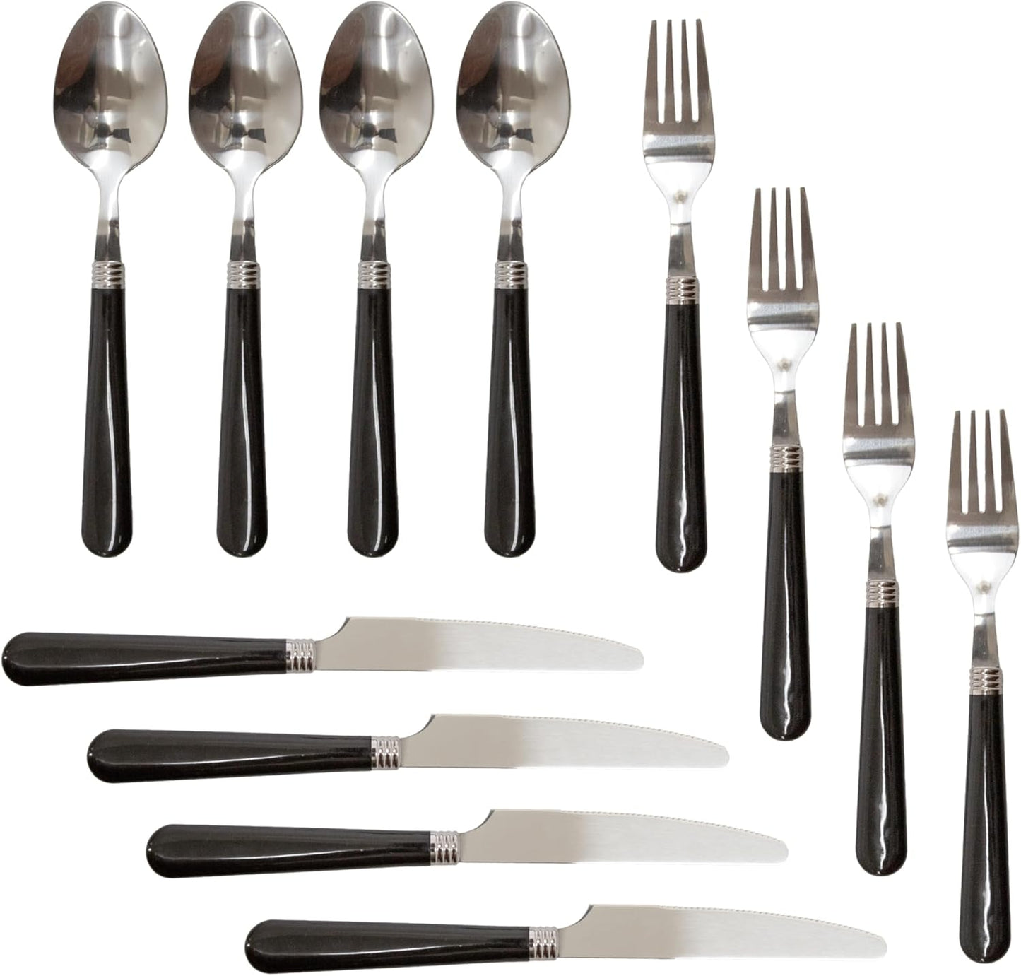 Stansport 24-Piece Enamel Camping Tableware Set