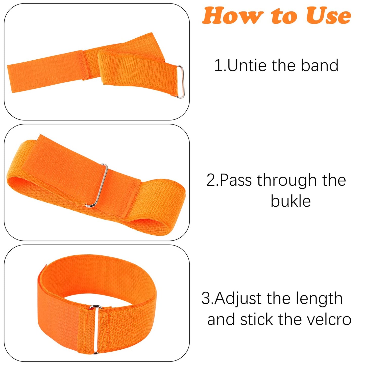 Aunifun 6 Pack 3 Legged Race Bands Three Legged Race Games Elastic Tie Rope Durable Firm Bands for Outdoor Activities Teamwork Training