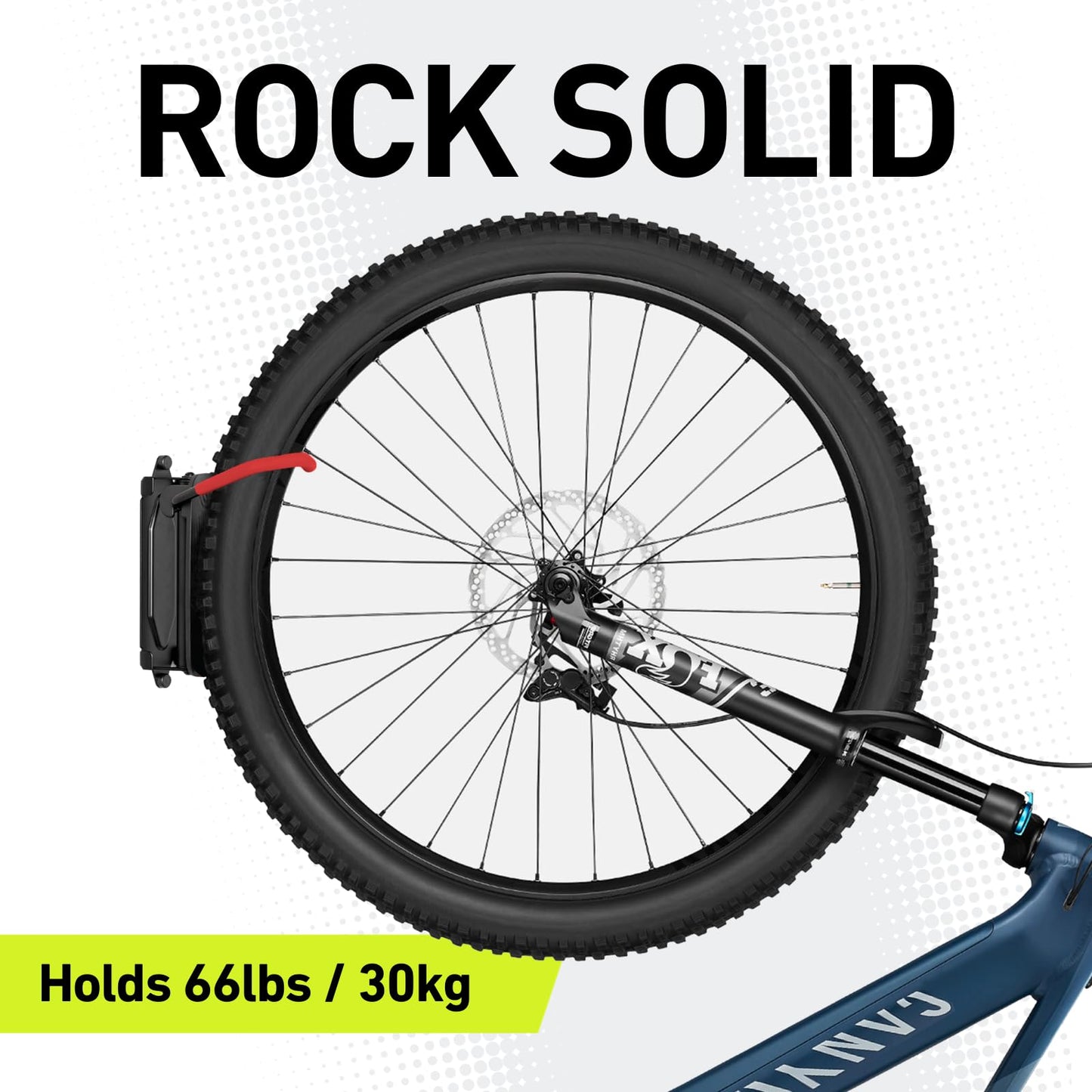 Vibrelli Vertical Swivel Wall Bike Rack - MTB, Road, eBike Bike Hanger and Hooks