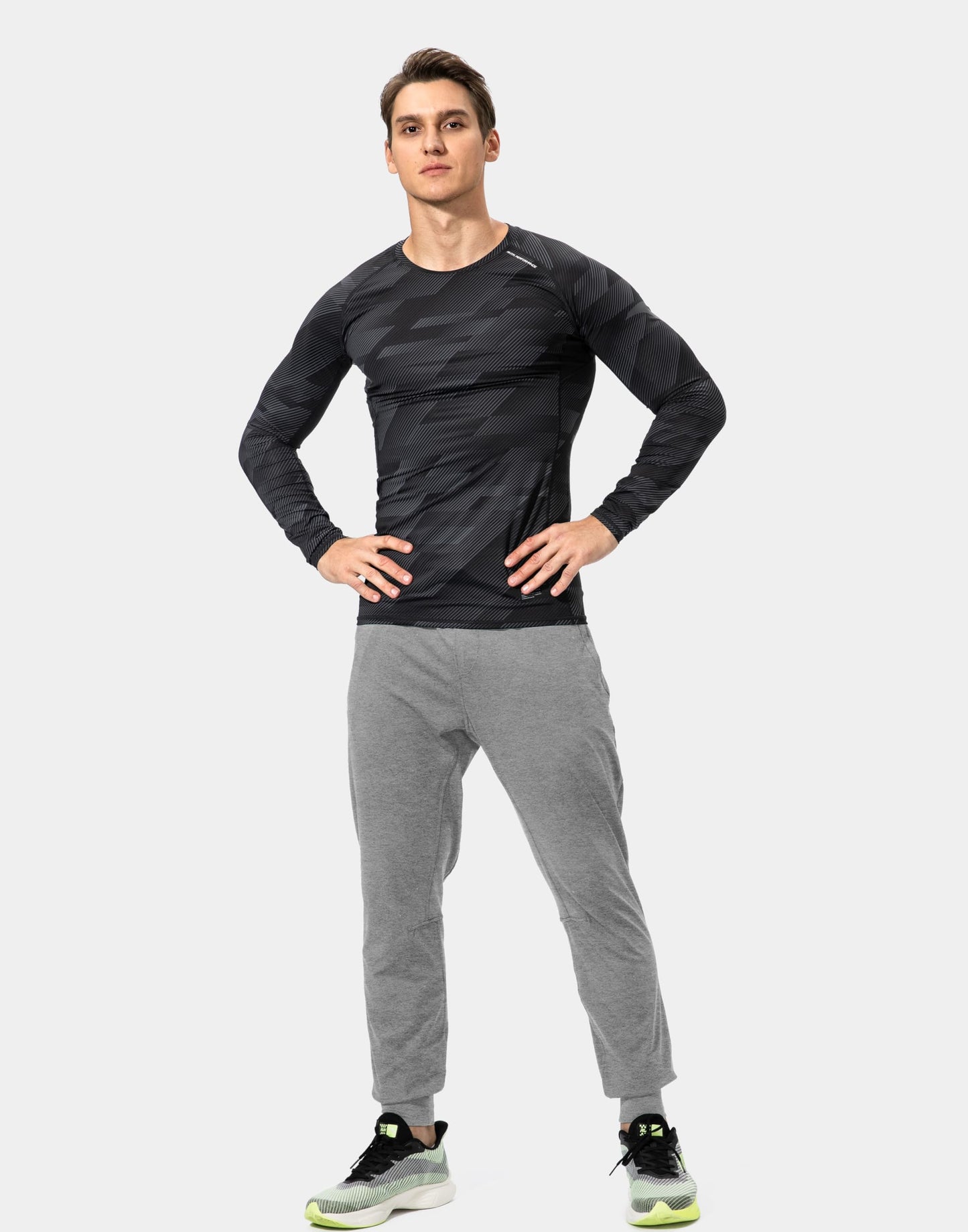 G Gradual Men's Sweatpants with Zipper Pockets Athletic Pants Traning Track Pants Joggers for Men Soccer, Running, Workout(Heathered Pitch Gray Light,S)
