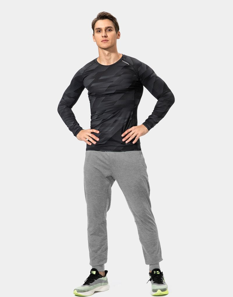 G Gradual Men's Sweatpants with Zipper Pockets Athletic Pants Traning Track Pants Joggers for Men Soccer, Running, Workout(Heathered Pitch Gray Light,XXL)