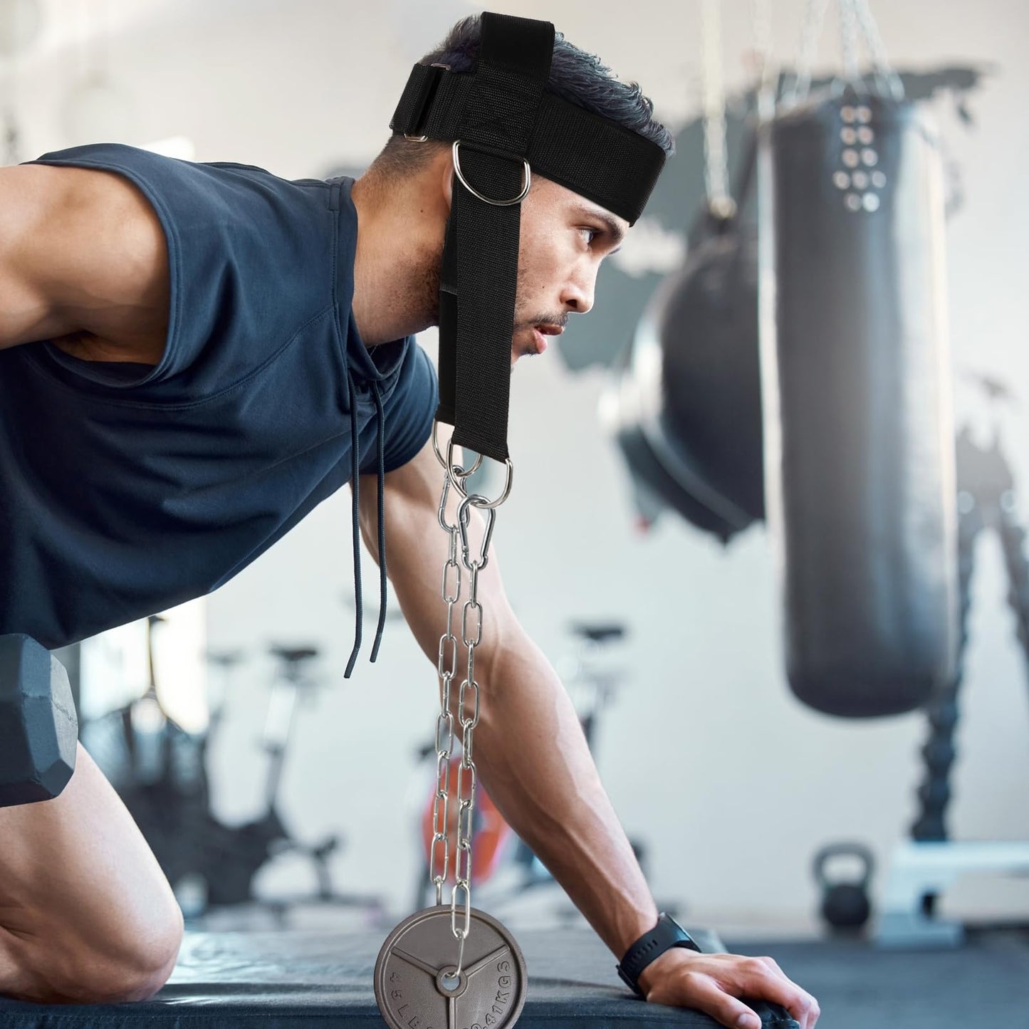 Toddmomy Shoulder Weight Training Neck Trainer Sports Headbands Weight Lifting Head Harness Fitness Equipment Black The Shoulder Neck Exercise Harness