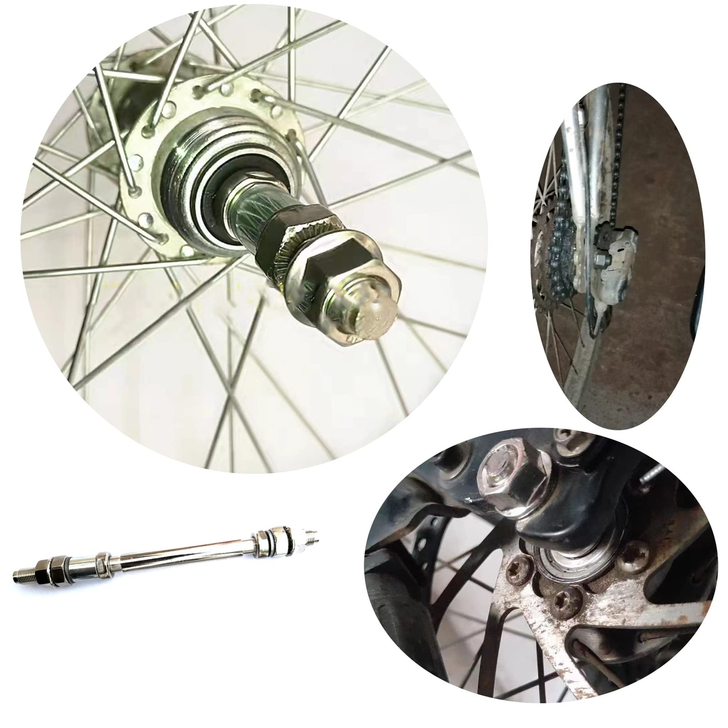 Setaria Viridis Bicycle Axle Bike Axle Bike Hub Mountain Bike Axle Bicycle Multiple Speed Rear Hub Axle Bicycle Wheel Hub Axle Metal Bike Axle Bicycle Axle Quick Release Rear Solid Shaft Lever