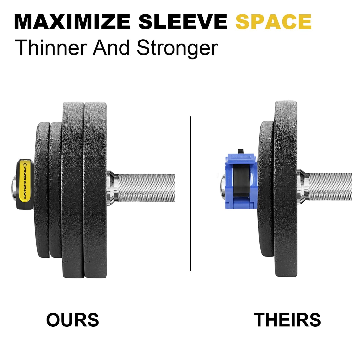 POWER GUIDANCE Barbell Collars Barbell Clips,2 inch Olympic Barbell Clamps,Non-Slip Weight Clamps Quick Release Barbell Collar for Workout Weightlifting, Gym equipment accessories