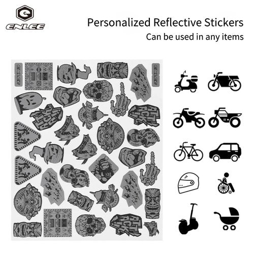 ENLEE Bicycle Reflective Stickers for Enhanced Safety - Bike Wheel Reflectors and Bicycle Stickers for Maximum Visibility (DIY Reflective Sticker)
