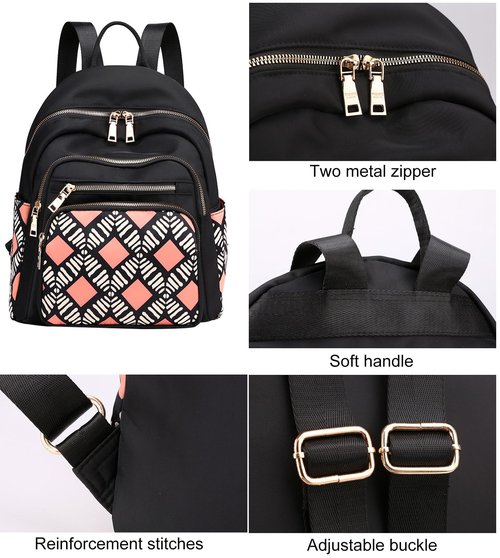 JiaYou Women Girls Leisure Backpack Floral pattern Daypack lightweight casual cosmetic Bag(Color G,16 Liters)