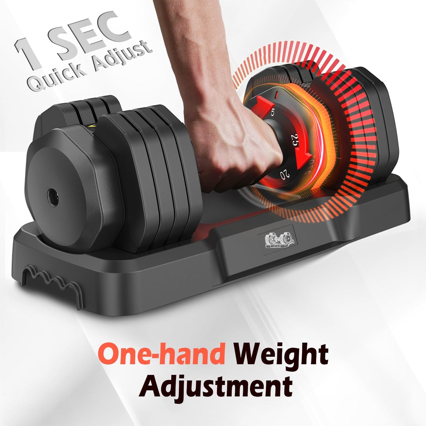 25LB Adjustable Dumbbells Set, 5LB to 25LB Dumbbell Pair,15LB to 55LB Weight Set of 2, Home Gym 25lbs/50lbs, Anti-Slip Handle for Exercise Equipment