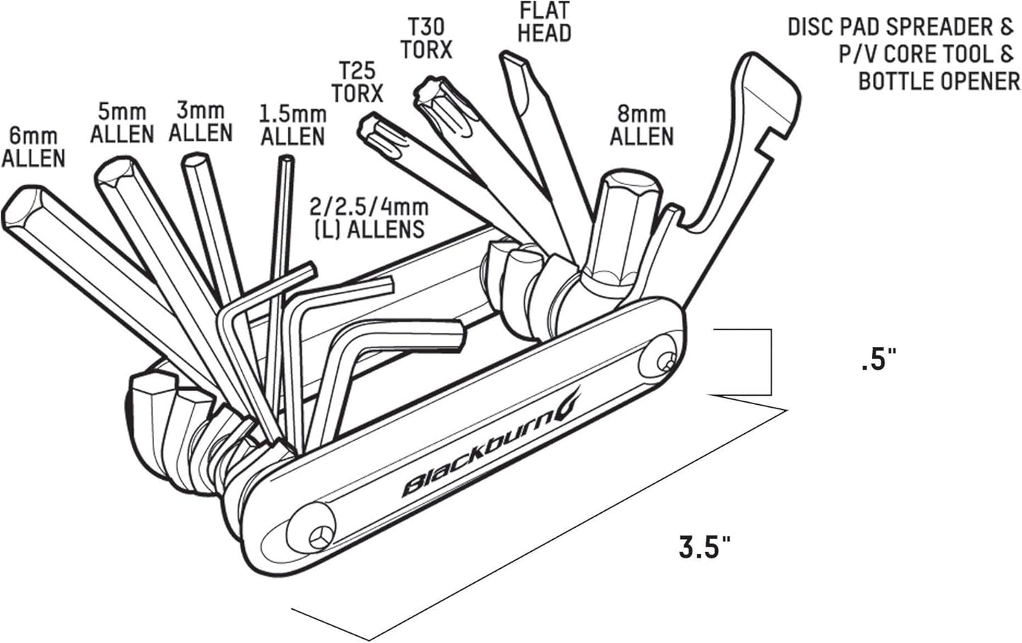 Blackburn Grid 8 Bike Multi-Tool - Gray