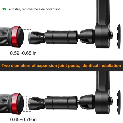 CLHMILY&Z Bar End Bike Mirrors,HD Convex Automotive Glass Lens for Handlebars Wider Angle Rotatable E-Bike Mirror,Scratch Resistant Universal Elliptical Rearview Mirrors(Right)