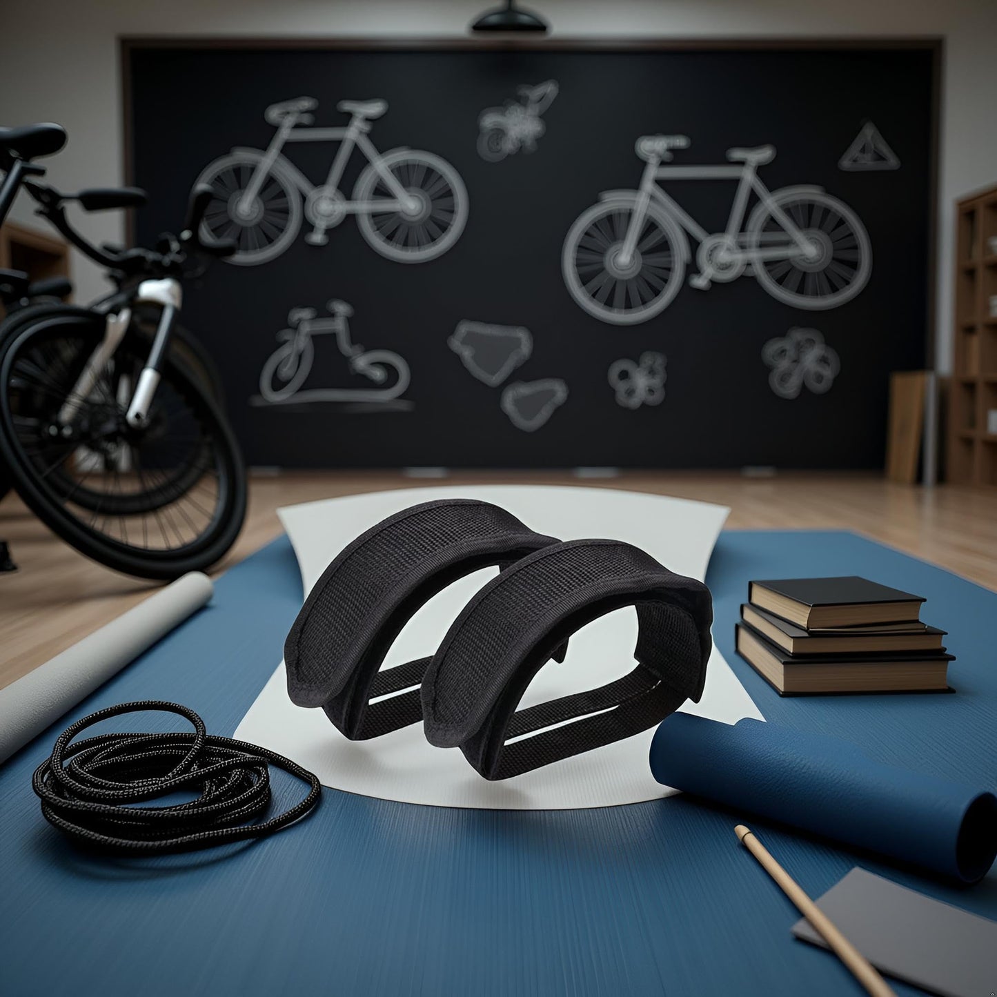 2 Pcs Beam Strap Pedal Straps Cycling Kids Bike Foot Pedal Straps Toe Clips Straps Tape Cycling Parts and Components for Fixed Gear Bike Pedals and Cleats(Black)