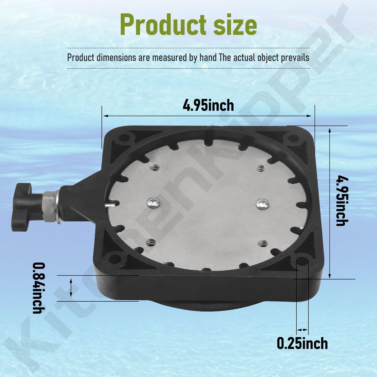 KitchenKipper 2207003 Low-Profile Swivel Mounting Base for C-annon Downrigger Magnum Series