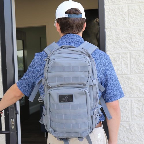 Exos Bravo Backpack - Large Military Hiking Backpack 34L - Waterproof Heavy-Duty Molle Hunting Bag for Men - Tactical Rucksack Daypack - Hydration Pack Compatible for Running, Cycling - (Coyote Tan)