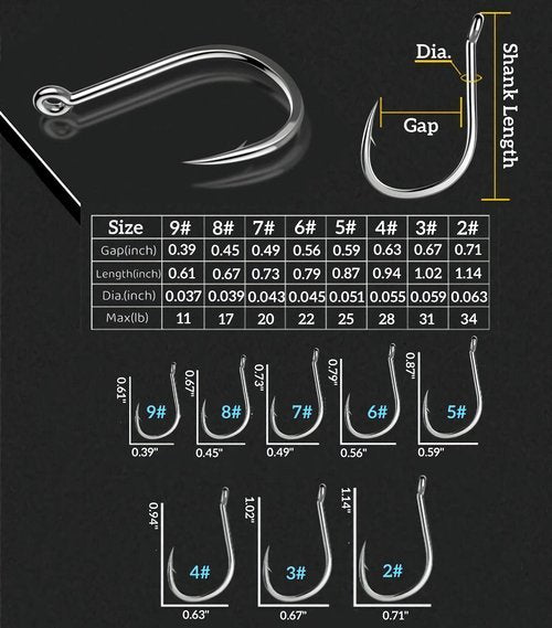 Fishing Hooks Freshwater Saltwater Fish Hooks Bulk Fishing Hooks Set 600PCS Worm Catfish Hooks Fish Gear Equipment Supplies (600PCS)