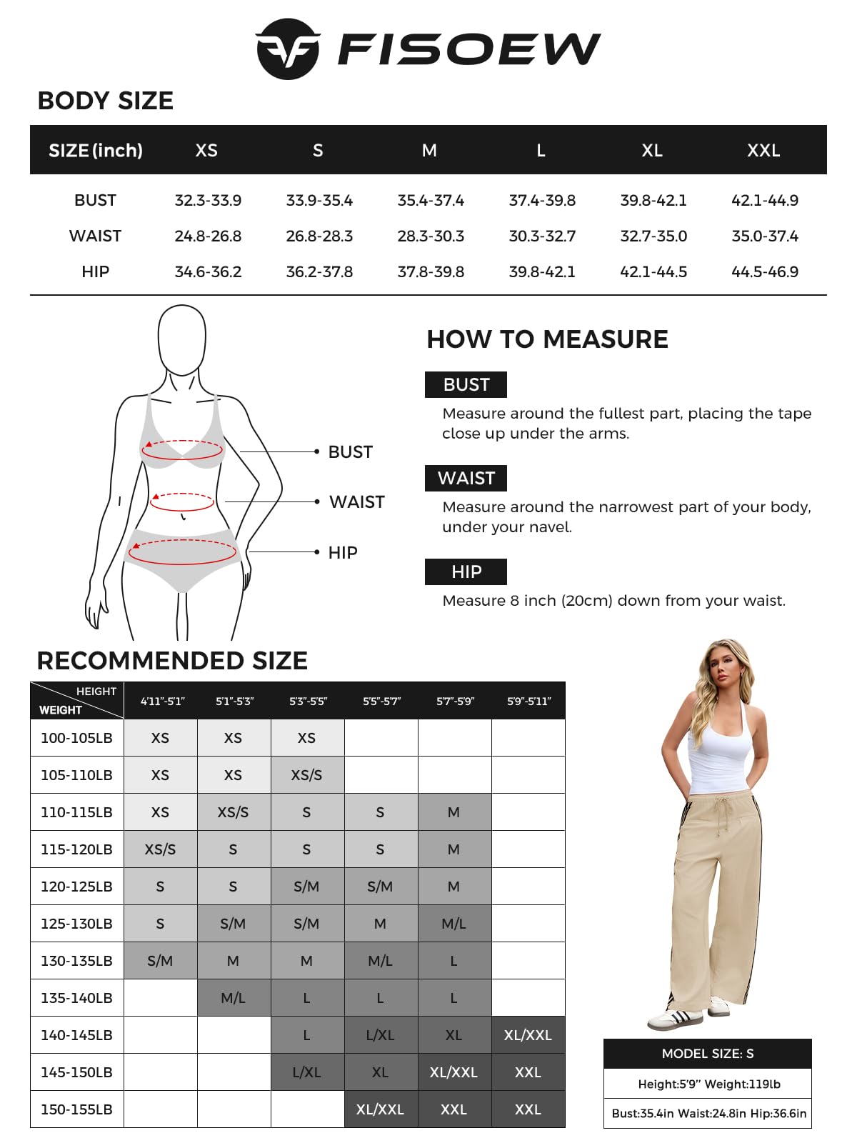 Fisoew Womens Wide Leg Pants Drawstring High Waisted Striped Baggy Palazzo Track Pants with Pockets Light Khaki