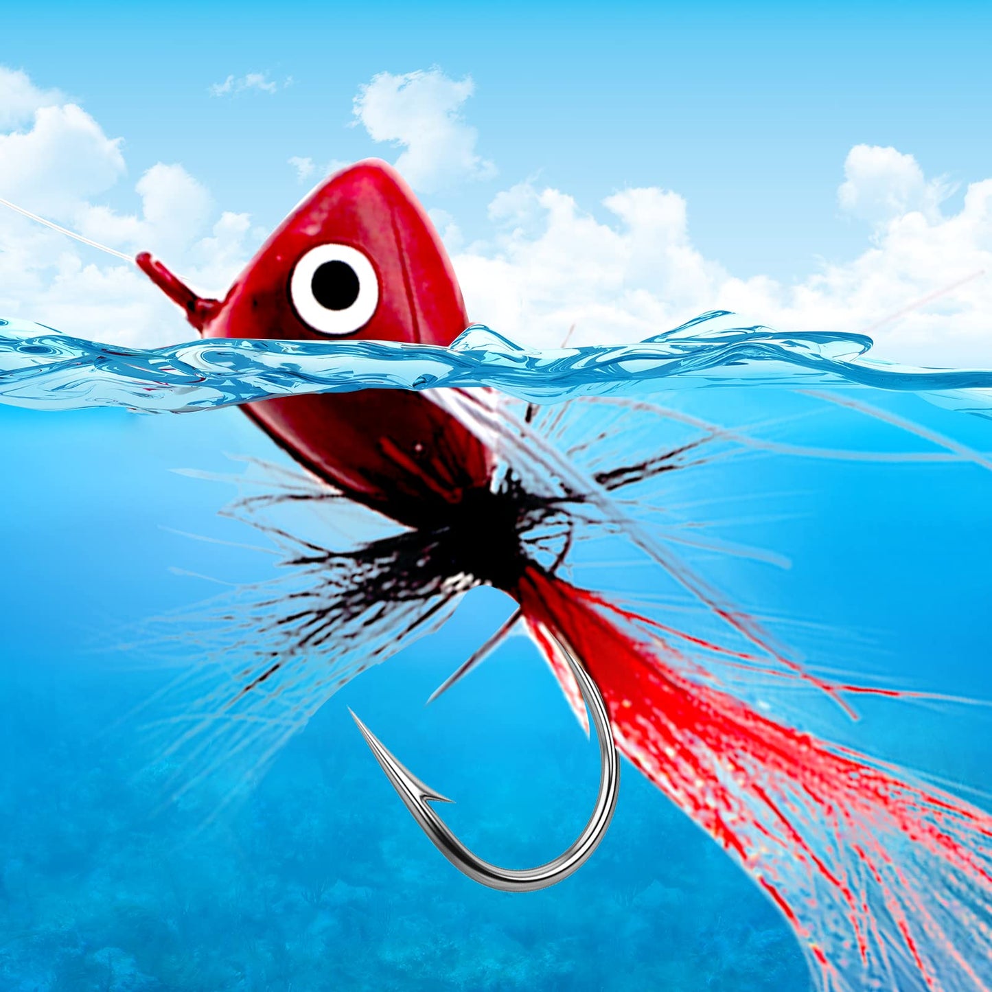 Ghanneey 10pcs Fly Fishing Poppers Fly Fishing Dry Flies Topwater Fishing Lures Bass Popper Flies Bugs Lures Panfish Bait Fly Trout Bobber Flies Kit for Bass Trout Panfish Bluegill Salmon