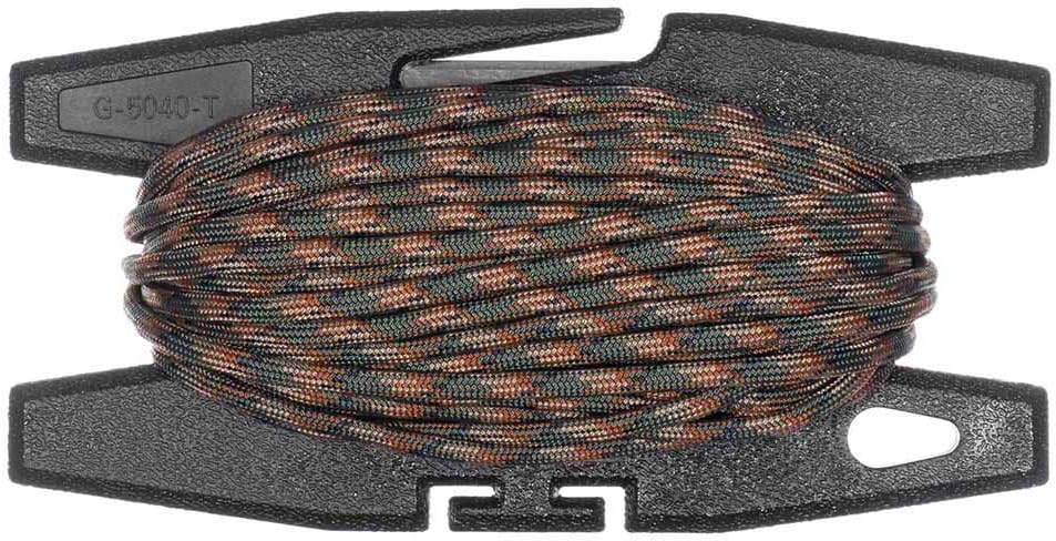 Paracord Spool Tool with 50 Feet of 550 7 Inner Strand Parachute Cord