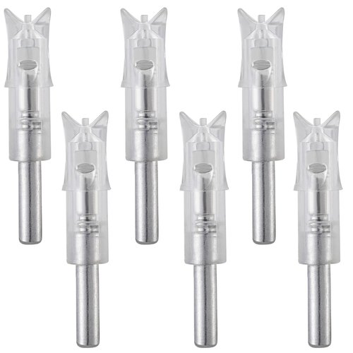 KEAUP 6PCS Lighted Nocks for Crossbow .300/7.62mm Inside Diameter Lighted Arrow Nocks for Archery Hunting (Strobe)