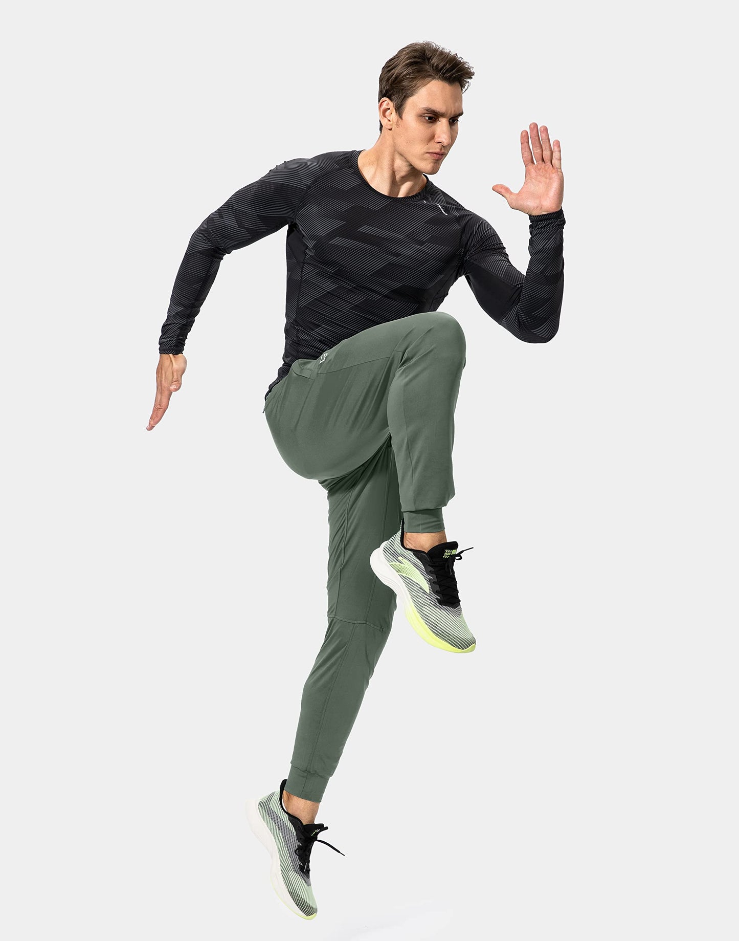 G Gradual Men's Sweatpants with Zipper Pockets Athletic Pants Traning Track Pants Joggers for Men Soccer, Running, Workout(Sage Green,XXL)