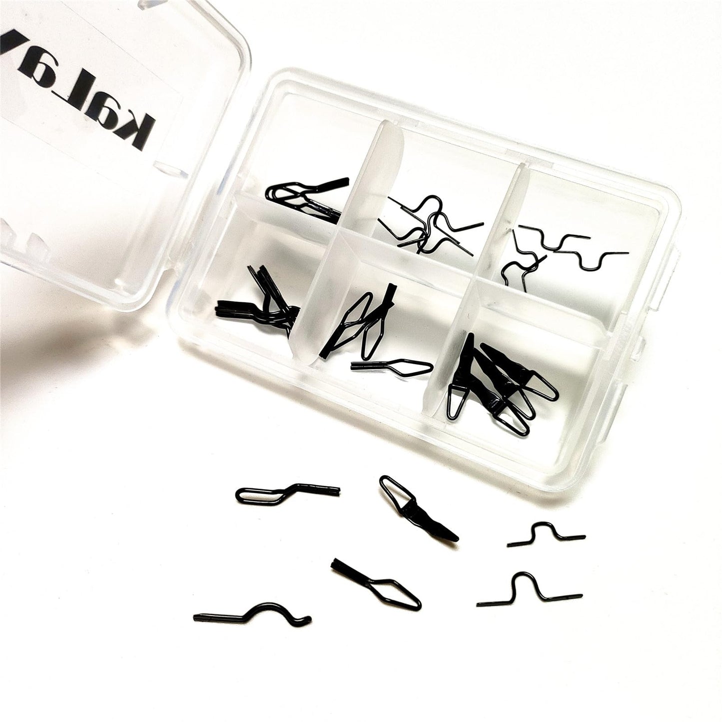 Kalavarma Fishing Rod Hook Kepers Stainless Steel Material Rod Building Repair Hook (Black)