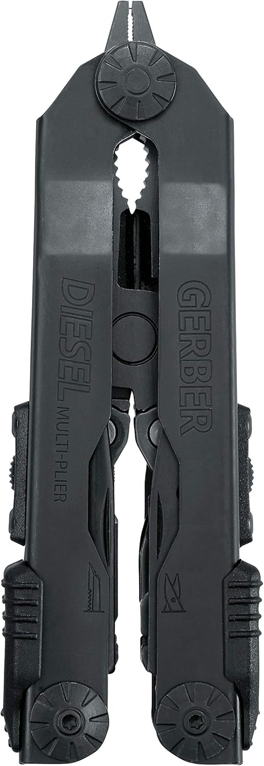 Gerber Gear Diesel Multitool Needle Nose Pliers Set, 12-in-1 EDC Multi-Tool Knife, Survival Gear and Equipment, Black