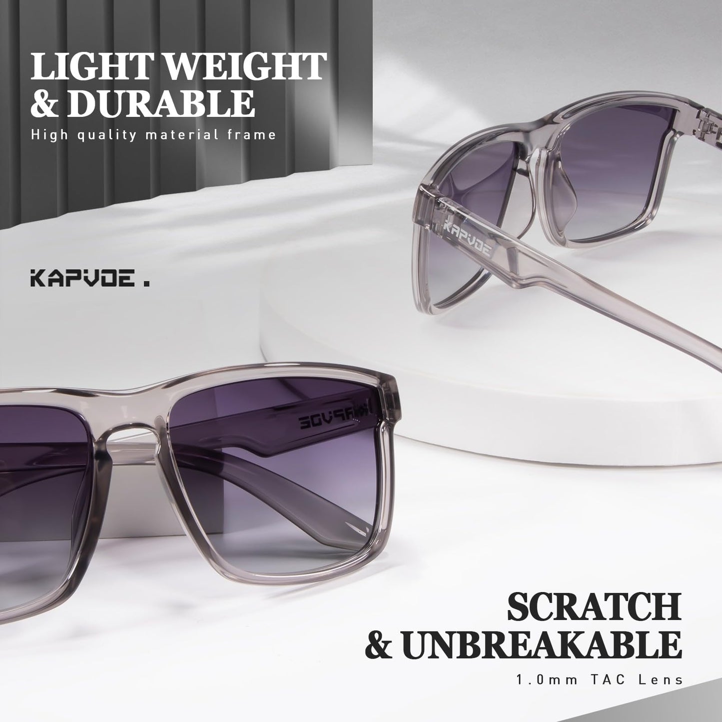 KAPVOE Polarized Sunglasses Men Women UV400 Protection Sport Glasses Driving Fishing Cycling Beach Golf Running - K116