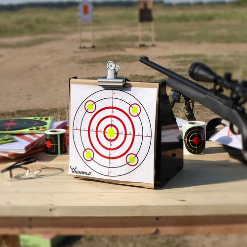 Highwild Bullet Trap Box Rated for .22/.17 Caliber (Rimfire Only) - Air Rifle Pellet Gun Targets - Paper Shooting Training Target for Indoor Outdoor