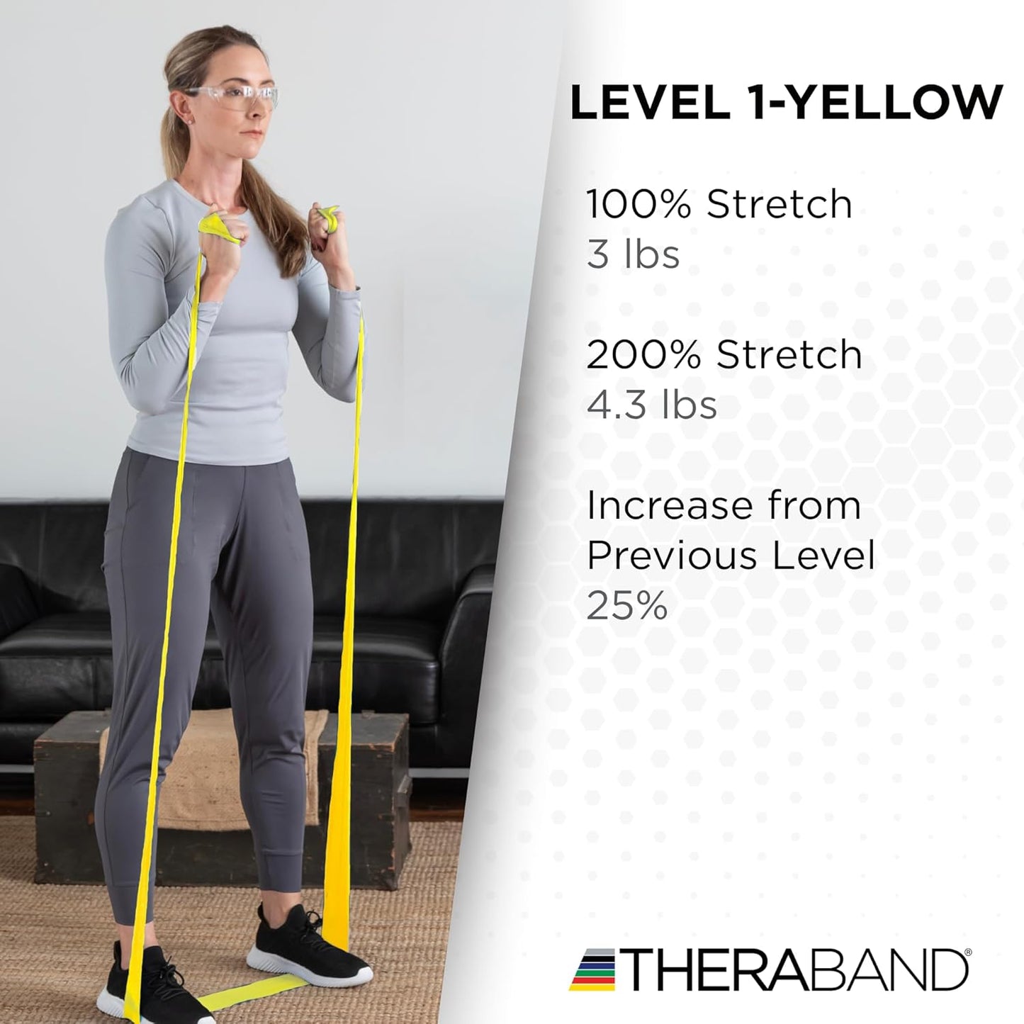 THERABAND Resistance Band, Green, Heavy, 50-Yard Roll, Latex Elastic Band for Exercise, Stretching, Physical Therapy, Yoga, Pilates, Home Workouts, Cut-to-Length, Color-Coded Levels