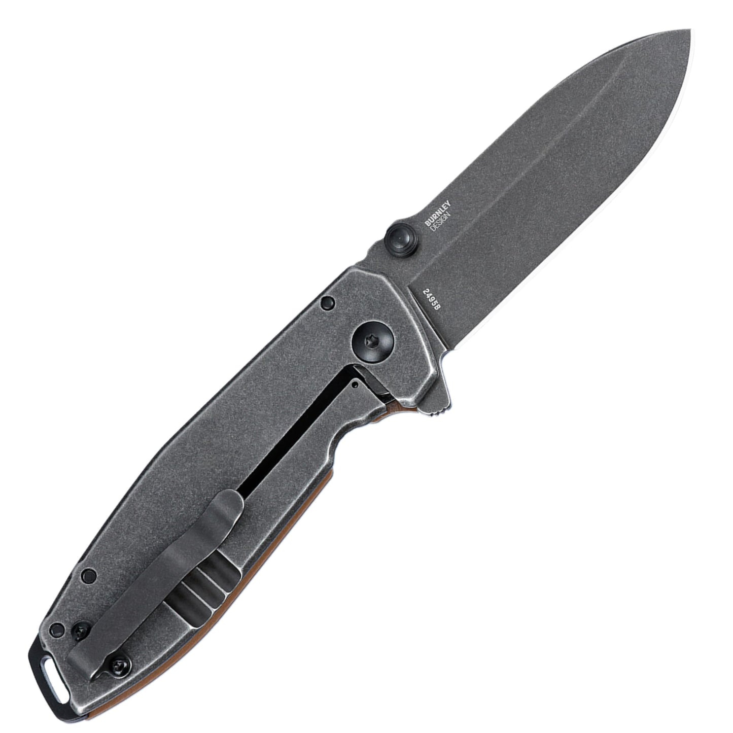 CRKT Squid XM Everyday Carry Assisted Folding Knife with Frame Lock: D2 Plain Edge Blade, G10 Handle, Pocket Clip, 2495B