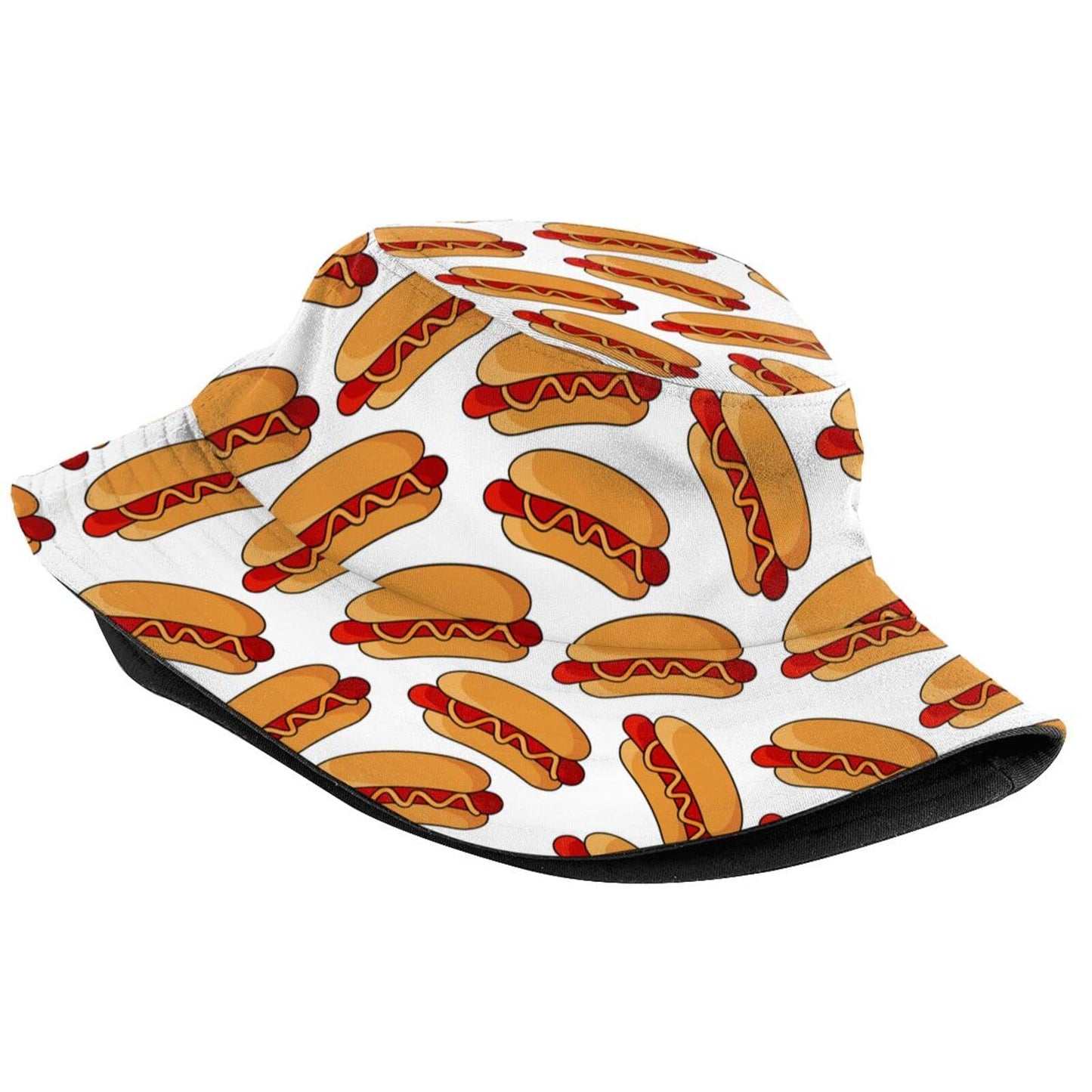 Hot Dog Food Bucket Hat Sun Beach Packable Fisherman Cap for Women Men Summer Outdoor Hiking