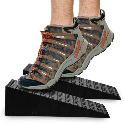 Yarlung 2 Pack Squat Wedge Block, Non-Slip Slant Board for Heel Elevated Squat, Calf Stretch, Home Gym, Enhance Mobility and Strength Performance
