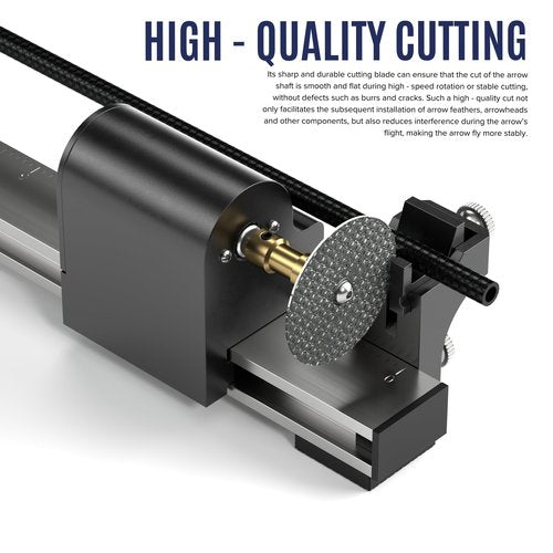 Electric Arrow Saw, Carbon Arrow Cutter with 2x Resin Saw Blade, Adjustable 4.3”-32” Archery Arrow Cutting Saw Tool with Precision Scale, Dust Cover, Aluminum Alloy Arrow Saw