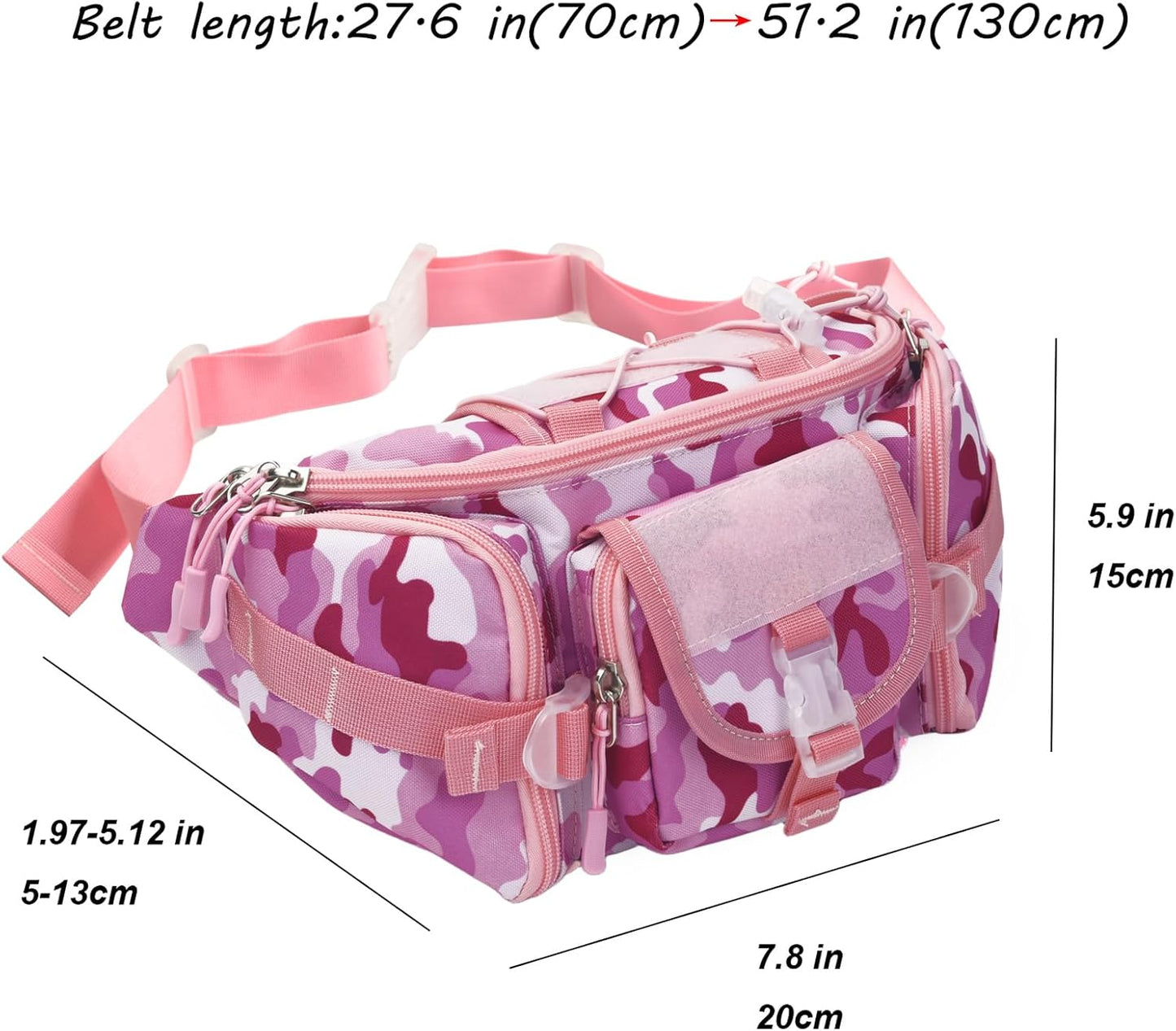 ArcEnCiel Tactical Fanny Pack for Men Waist Bag Hip Belt Outdoor Hiking Fishing Bumbag with Patch