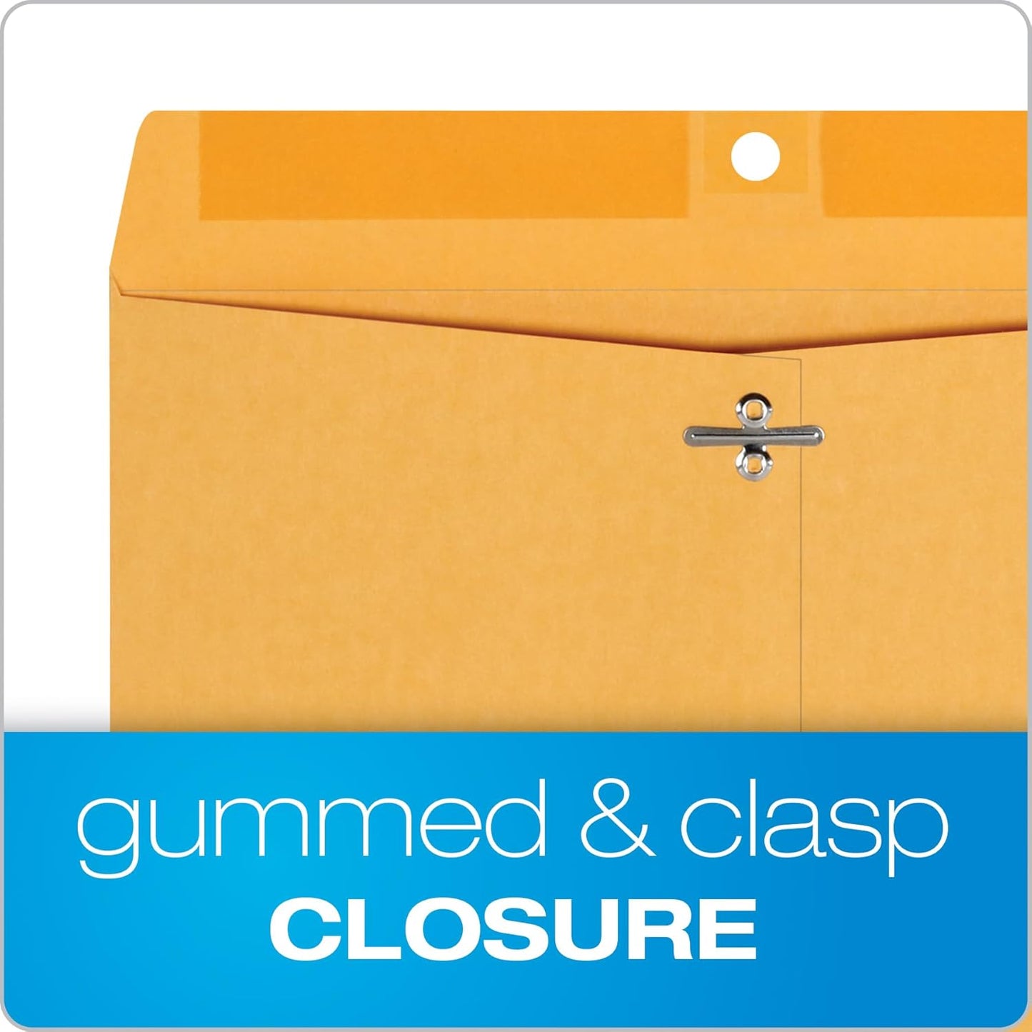 Quality Park 6 x 9 Clasp Envelopes, Clasp and Gummed Closures for Storing or Mailing, 28 lb Kraft Paper, 100 per Box (QUA37855)