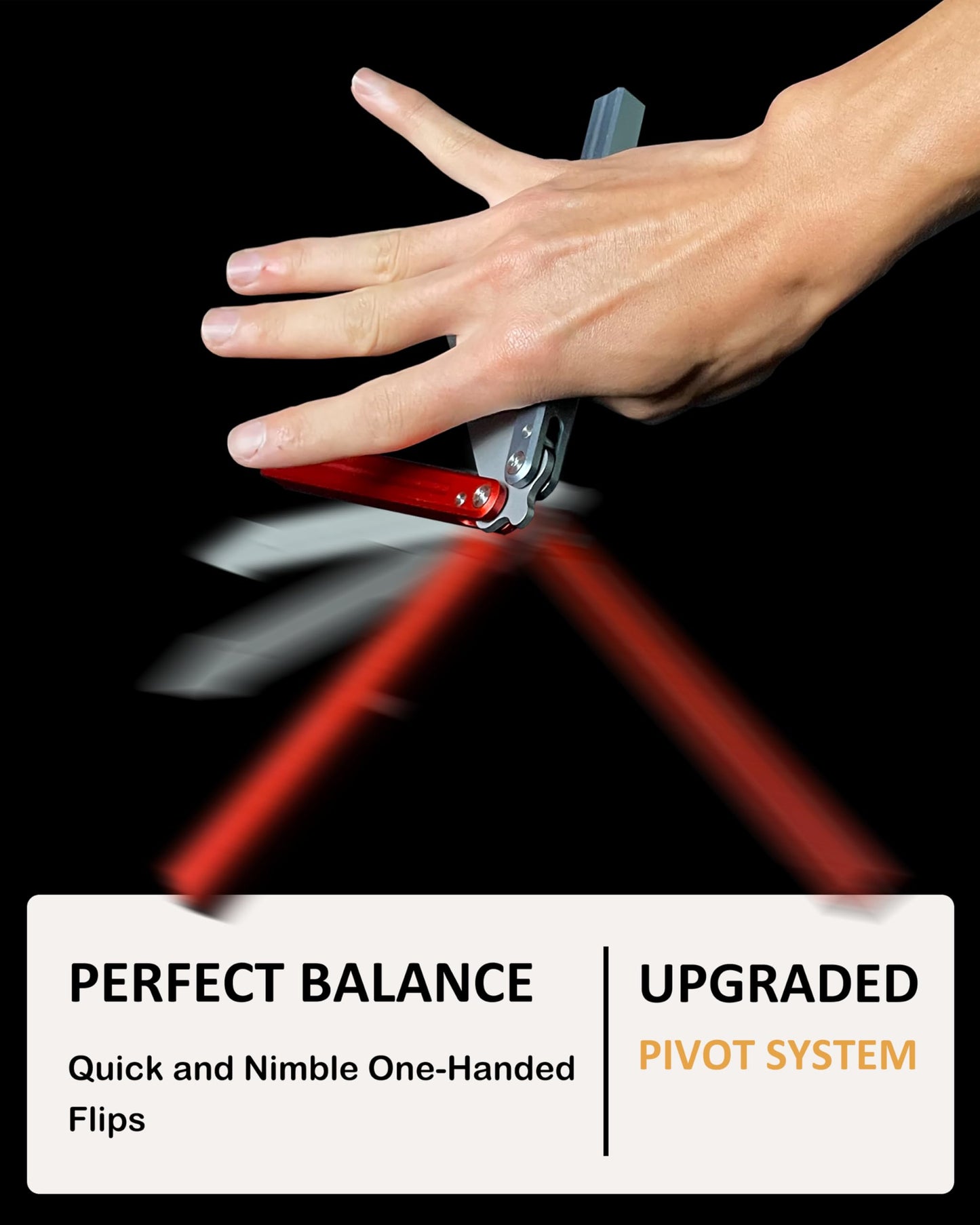 Larqety Finger Flip Tool,Adopting aluminum alloy material and bushing design,Sturdy and lightweight, Excellent balance,Great for Beginners (Red)