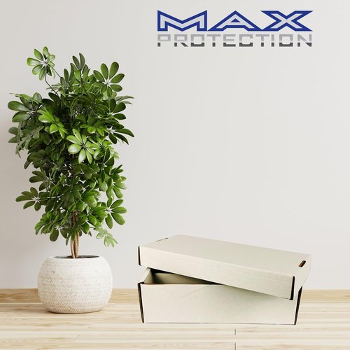 (10) Shoe 2 Row Storage Box (1600 Ct.) - Corrugated Cardboard Storage Box - Baseball, Football, Basketball, Hockey, Nascar, Sportscards, Gaming & Trading Cards Collecting Supplies by MAX PRO