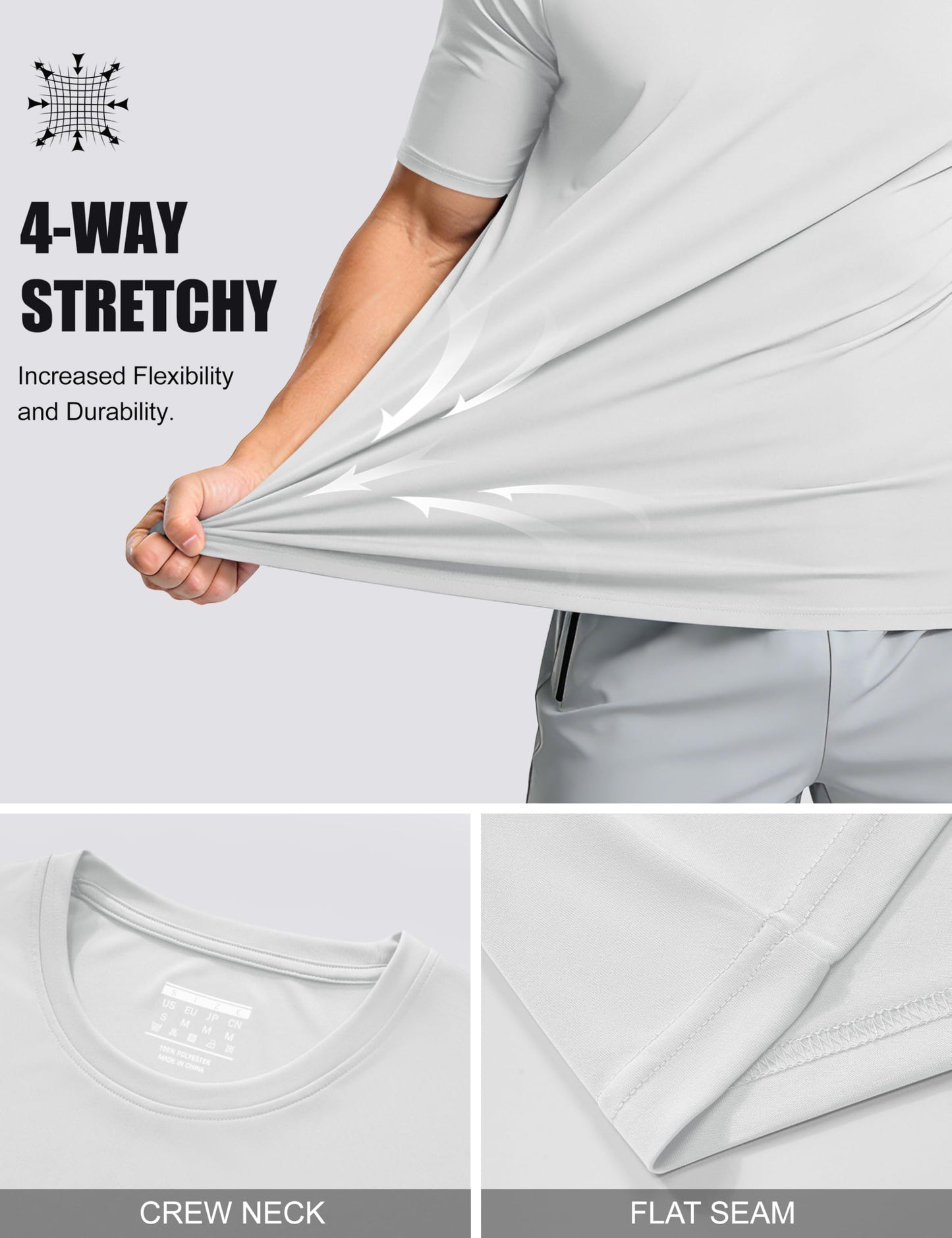 T Shirts for Men Dry Fit Hiking T-Shirt UPF 50+ UV Fishing Short Sleeve Shirts for Gym Workout Running
