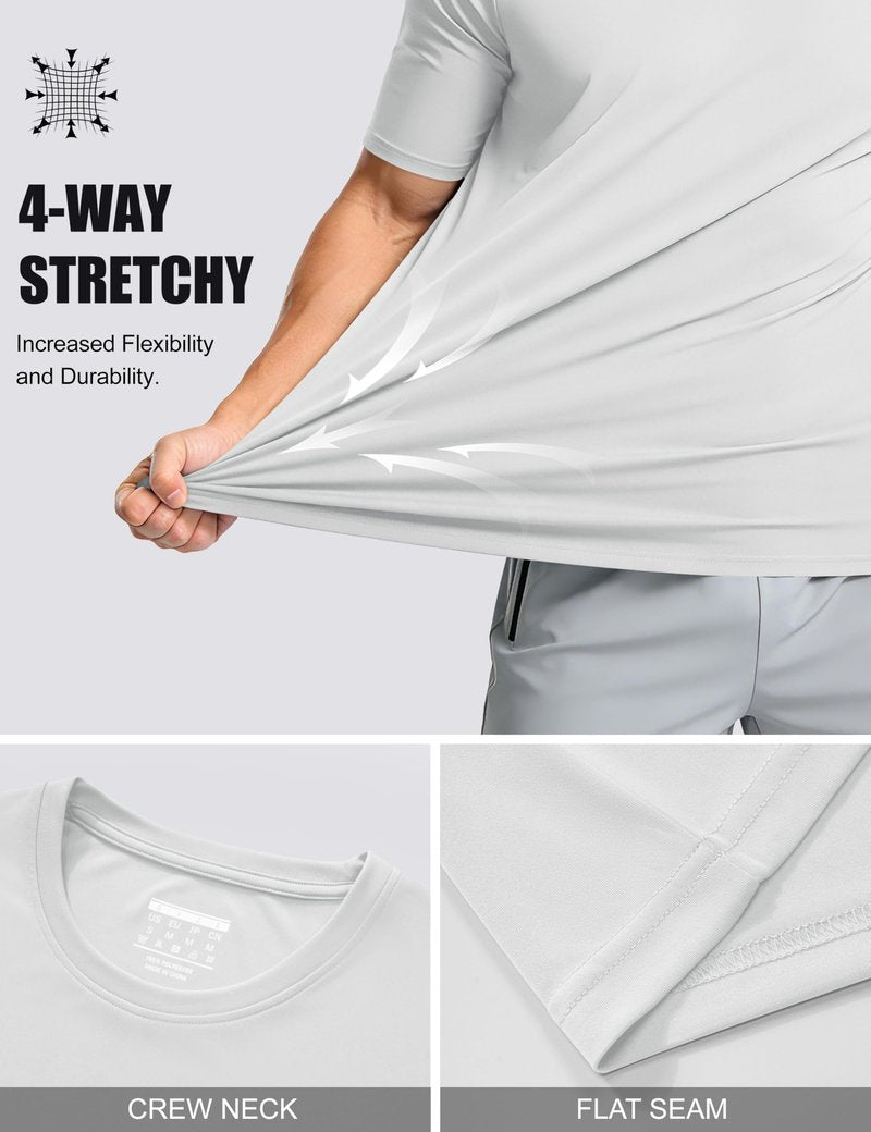 T Shirts for Men Dry Fit Hiking T-Shirt UPF 50+ UV Fishing Short Sleeve Shirts for Gym Workout Running