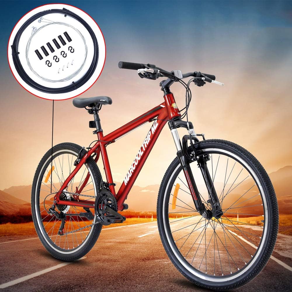 2pc Universal Bike Brake Cable Housing Kit Set Bicycle Brake Cable Replacement Kit for Moutain Road Bike Cycling Repairing