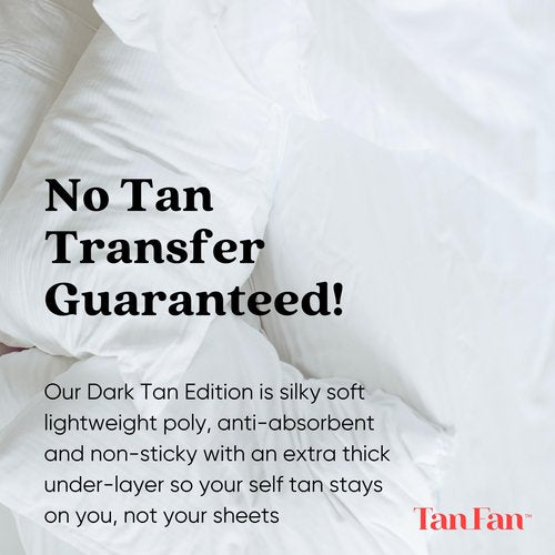 Tan Fan Self Tan Sleep Sac – Dark Tan Edition (Pink) – Protect Sheets From Dark Tanner - No Transfer Guarantee – 100% Silky Cool, Thicker Bottom, Lightweight Top, Foot Openings – Large Roomy Comfy