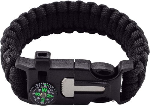 BOOSTEADY Tactical Key Ring Holder Nylon Gear Keeper Pouch for Molle Bags Webbing Attachment Strap Belt with 1 Pcs Fire Starter