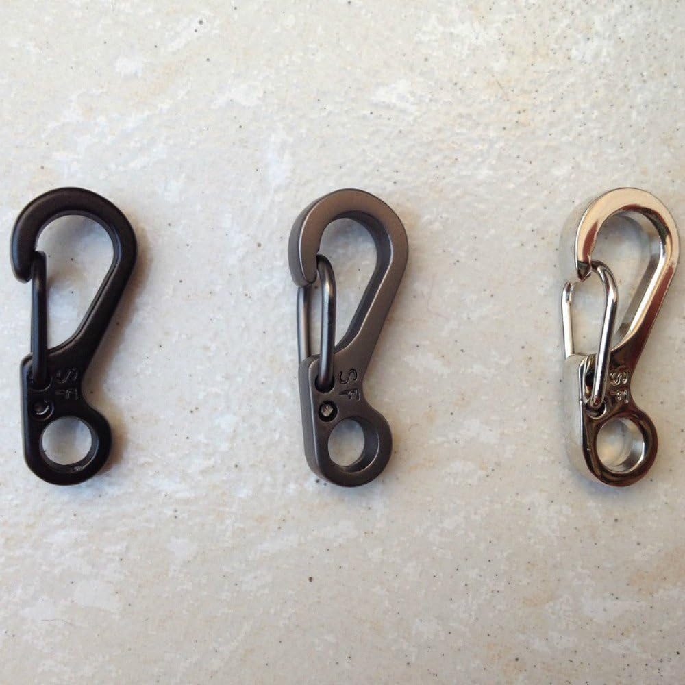 10PCS/LOT Mini SF Spring Backpack Clasps Metal Snap Carabiners EDC Keychain Camping Bottle Paracord Hooks