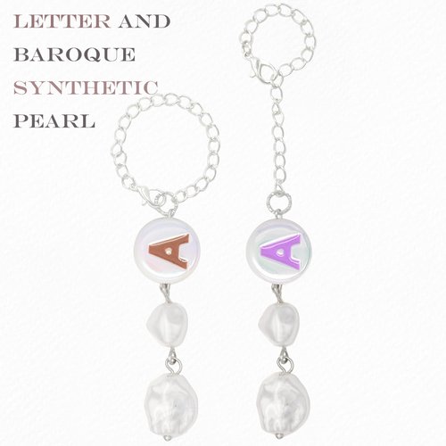 JOYLEY Letter Charms for Stanley Cup with Gift Package, 2PC Initial Cup Charms for Water Bottle, Handmade Silver Cup accessories for Tumbler, Yeti, Simple Modern (Purple+Brown)