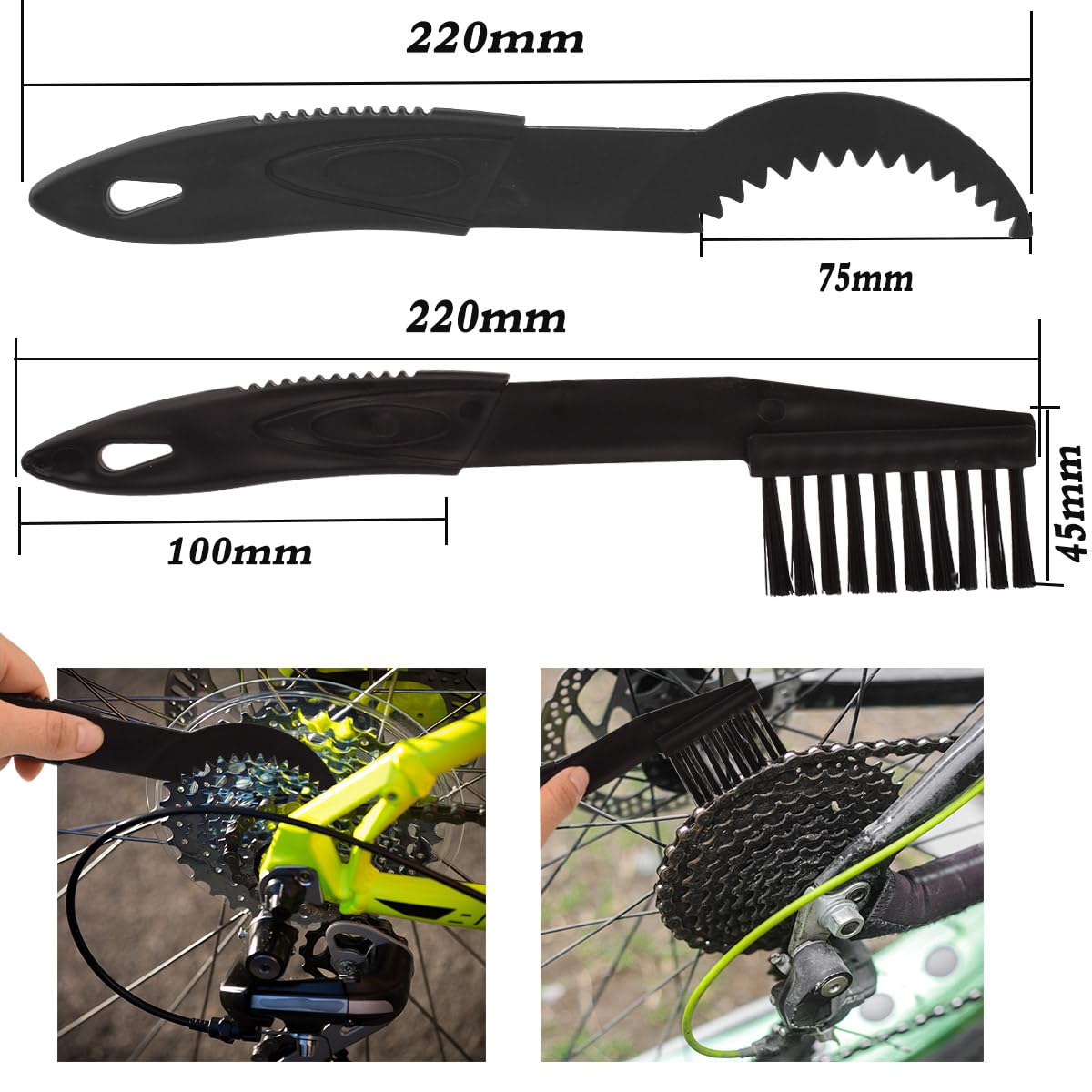 HEXJOZEI Bike Chain Cleaning Tools Motorcycle Chain Washer Cleaning Brush Bicycle Chain Brush